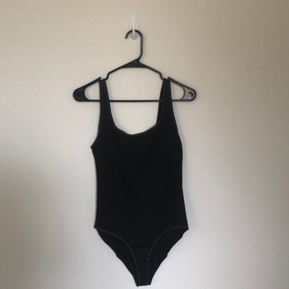 Back Body Suit with White Stitching